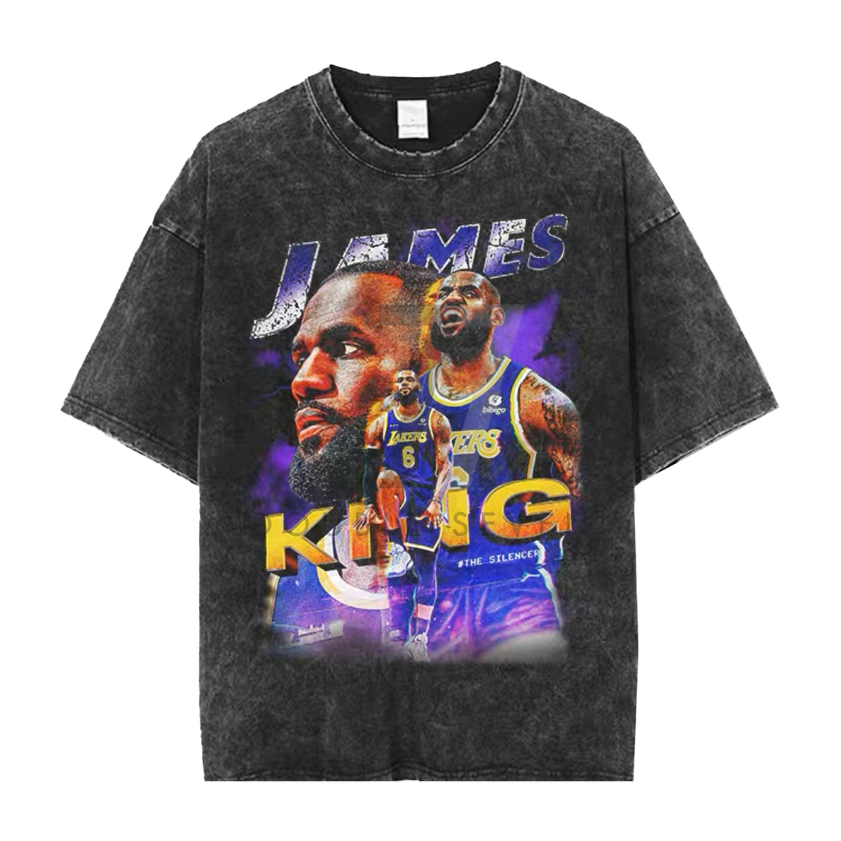 LeBron James Oversized Washed Tee – Double 7 Official